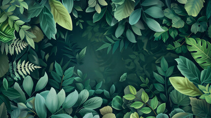 Spring green leaves background