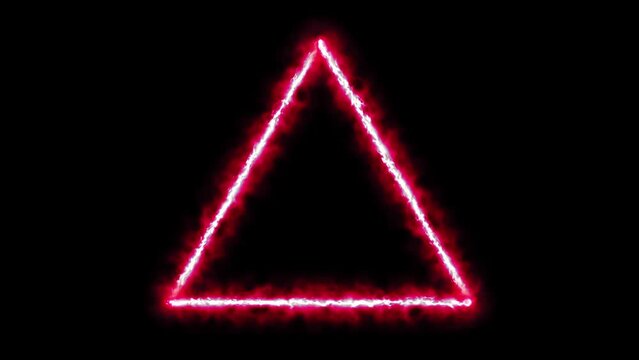 Fire Triangle Alchemical Symbol On Black