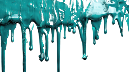 Tosca dripping paint isolated on transparent background
