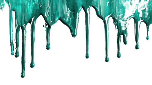 Tosca dripping paint isolated on transparent background