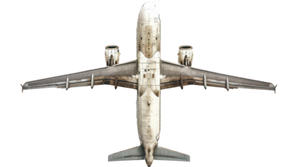 Typical airplane isolated on transparent background