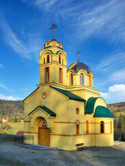 Orthodox church in Bielanka village near Gorlice, Low Beskids (Beskid Niski), Poland