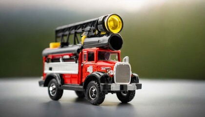 truck on the road, mini fire truck toy 