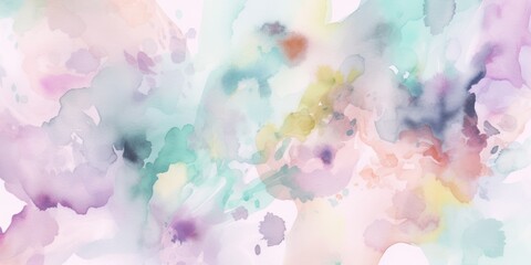 Watercolor creative art background. Translucent blurred indistinct brushstrokes and spots.