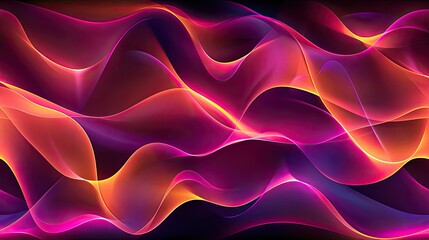 Obraz premium Dynamic Wave of Pink and Orange