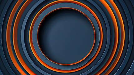 Blue and Orange Circular Design Background