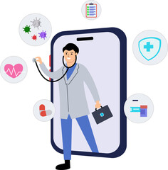 online doctor consultation medic or online healthcare service
