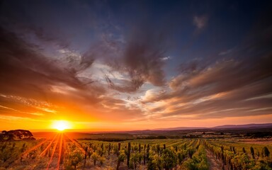 Sunset over the Barossa Valley, South Australia