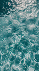 Fototapeta premium Sunlight Dancing on Pool Water Waves Texture, Bubbling