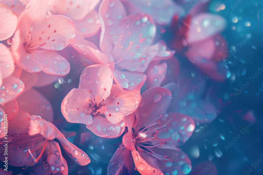 Poster flowers in water. a slide background for showcasing creative content. background image. created with