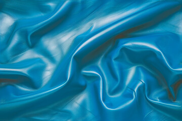 Fototapeta premium Seamless repeat background texture of blue wrinkled leather, seamless repeat pattern and fully tileable