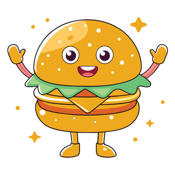 burger cartoon illustration
