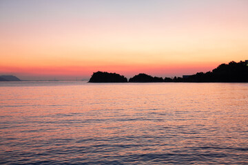 琴弾地海水浴場の夕景