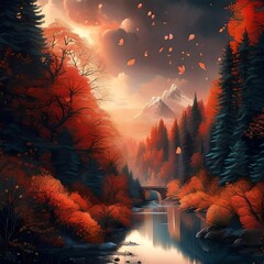 Obraz premium landscape in the forest