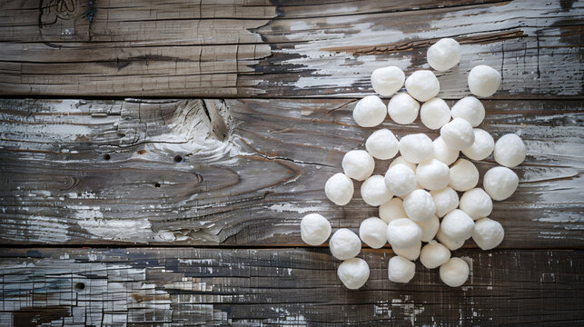 White naphthalene or moth balls.