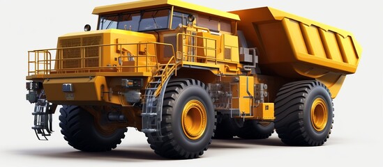 Obraz na płótnie Canvas Simple vector illustration of truck construction for mining industry