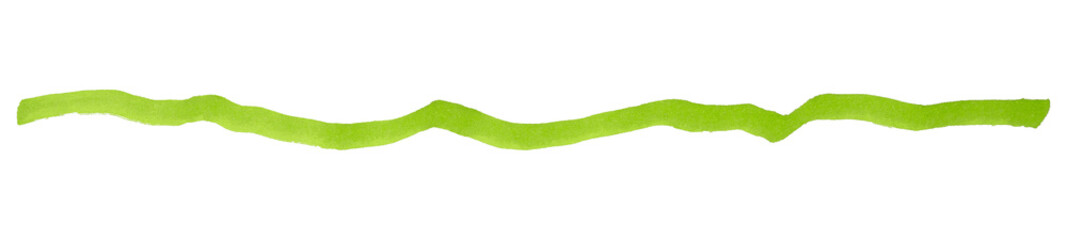 Green stroke brush isolated on transparent background.