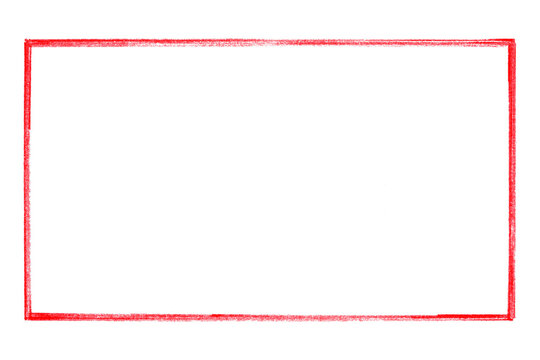 Red frame isolated on transparent background