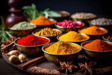 Foto auf Acrylglas composition with different spices and herbs in Zanzibar © STORYTELLER