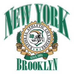 New York athletic varsity fashion graphic