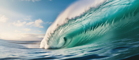 epic wave ocean surfing. summer vacation nature background