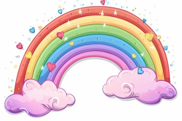 LGBTQ Pride rainbow hues. Rainbow panel colorful pastel pink diversity Flag. Gradient motley colored coral LGBT rights parade festival congregants diverse gender illustration