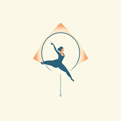 Ballet dancer in a ballerina pose. Vector illustration.