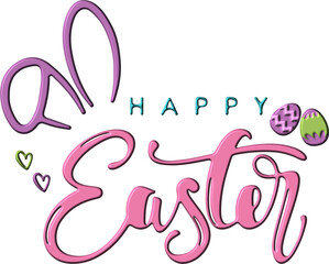 Happy Easter Typography Texture Plastic