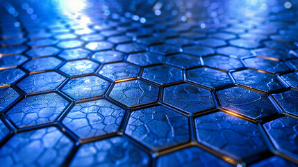 Textured Hexagon Pattern, Abstract Geometric Design, Modern and Futuristic Background Concept
