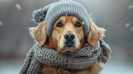 portrait of a dog wearing a hat