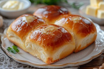 Delicious warm dinner rolls