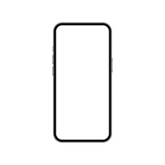 Realistic  smartphone with transparent screens. Smartphone mockup front view. on transparent background