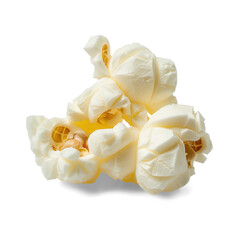 Popcorn flake isolated on transparent or white background, png