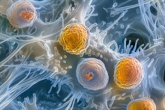 Immune system in the human body - phagocytes or immune defense against foreign bodies