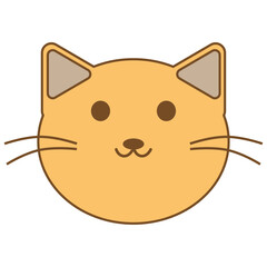 オレンジの猫の顔