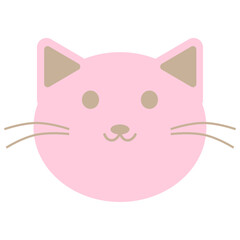 ピンクの猫の顔