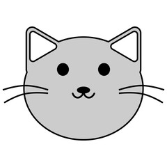 グレーの猫の顔