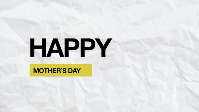 A Mothers Day greeting card with happy Mothers Day written on the front and an image of a mother and child on the back