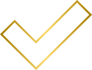 Golden check mark icon