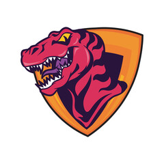 T-rex mascot logo esport design