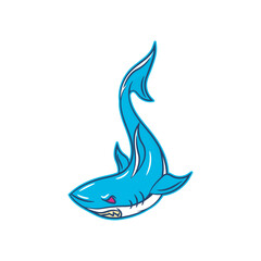 Naklejka premium Shark Mascot Logo