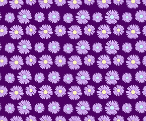 a lovely purple daisy pattern