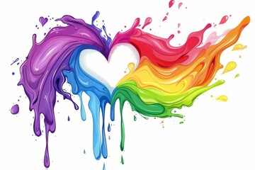 Naklejka premium LGBTQ Pride vanilla ice. Rainbow disclosure colorful colorful diversity Flag. Gradient motley colored inventive LGBT rights parade festival mastery diverse gender illustration