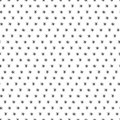 Stylish monochrome doodles. Hand drawn snowflakes. Black and white seamless pattern