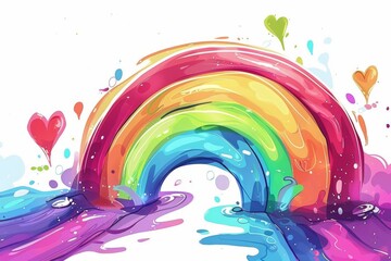 LGBTQ Pride iridescence. Rainbow equanimity colorful coloration diversity Flag. Gradient motley colored coming out LGBT rights parade festival gala diverse gender illustration