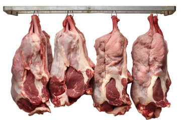 Butcher's Lamb Display Isolated On Transparent Background