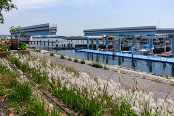 動くことのない首都高速道路の羽田可動橋（東京都大田区）