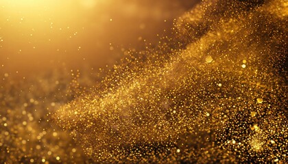 Fototapeta na wymiar Golden particle dust background wallpaper