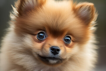 Pomeranian dog portrait - Generative AI