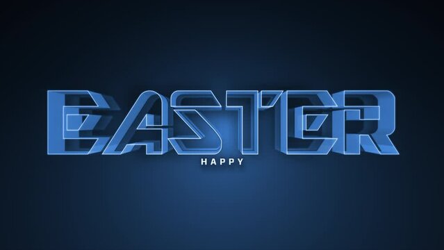 A simple blue Easter greeting that celebrates the Christian holidays joyful message of the resurrection of Jesus Christ
